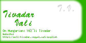 tivadar vali business card